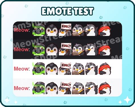 Twitch Emote Cute Penguin Mega Pack Vol Emotes Emotes Etsy