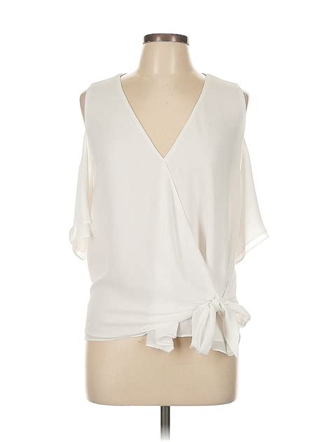 Naked Zebra Polyester Ivory Sleeveless Blouse Size L Off Thredup