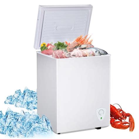 Jeremy Cass 16 In 35 Cu Ft Manual Defrost Chest Freezer In White With Removable Basket 7