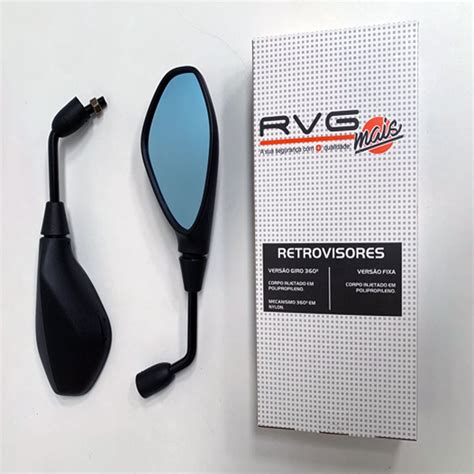 Retrovisor Bmw F800 RVG Haste Longa Fixo Lente Convexa Honda E Yamaha