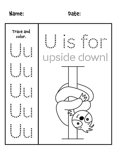 Letter U Template Free Printable