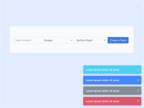 Bootstrap 5 Toast Dynamic Message CodeHim