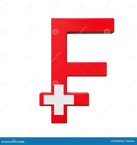 Swiss Franc Symbol stock illustration. Illustration of isolated - 49289925