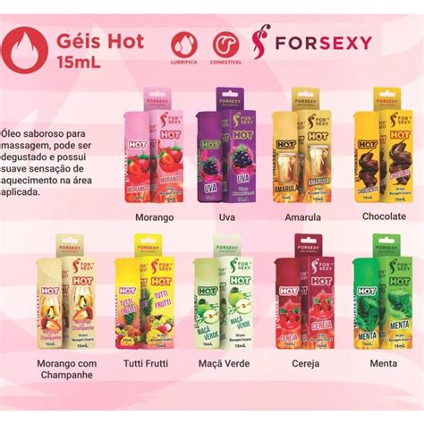 Gel Hot Beij Vel E Comest Vel Para Massagem V Rios Sabores Op O De Kit Puro Prazer Ml