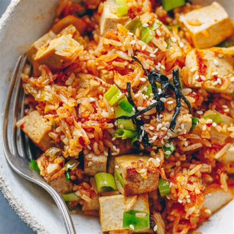 Vegan Kimchi Fried Rice – healthienut – Easy to follow plant-forward