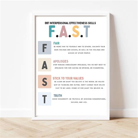 Dbt cheat sheet dbt skills dialectical therapy therapy office decor