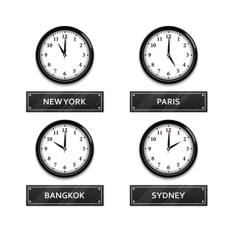 World time zone clock isolated on white background, vector illustration 2221029 Vector Art at ...