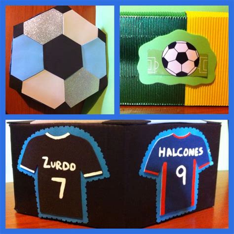 Cajas decoradas de fútbol Envolturas de regalo Cajas decoradas