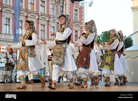 Members of folk group Albanian Culture Society from Cegrane, Macedonia