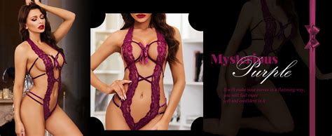 Amazon Avidlove Women Deep V Halter Lingerie Teddy One Piece Bodysuit Lace Babydoll