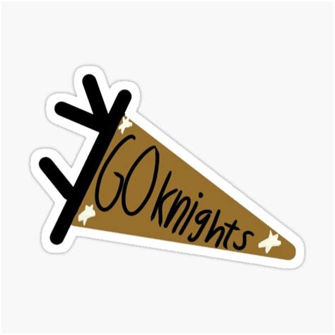 ucf knights pennant sticker  beccadiann redbubble