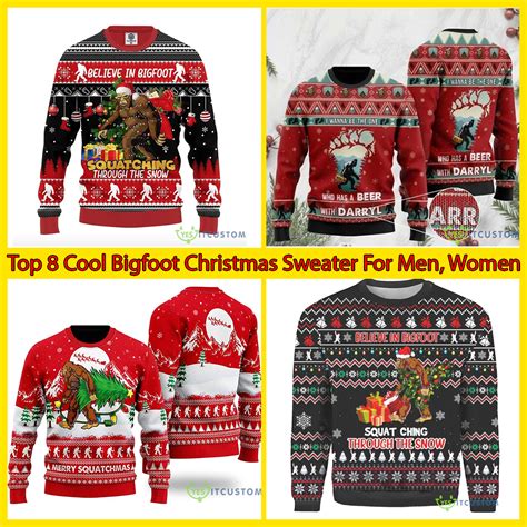 Top Cool Bigfoot Christmas Sweater For Men Women Yesitcustom