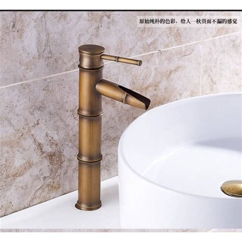 Luxury Antique Bronze Finish Faucet Copper European Style Mixer Taps Cold And Hot Double Open