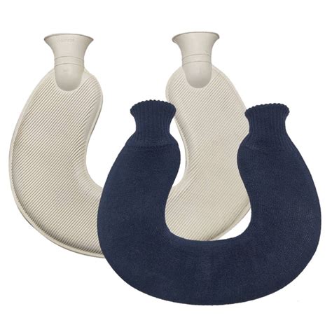 U Shaped Hot Water Bottle For Neck And Shoulder Reusable Pain Relief Portable Soft Knitted