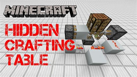 Minecraft Bedrock Redstone Hidden Crafting Table Tutorial Youtube