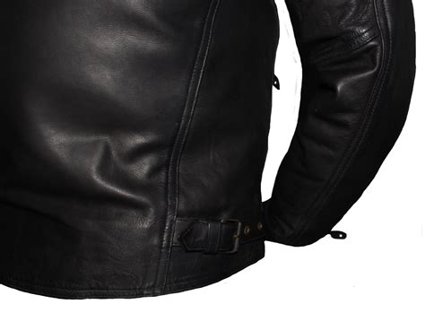 Womens New Biker Naked Leather Jacket With Concealed Carry Pockets Red Flannel Liner Austin