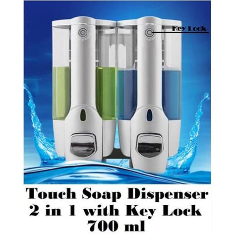 Jual Dispenser Sabun Cair Double With Key Lock Shampoo Touch Liquid Gel