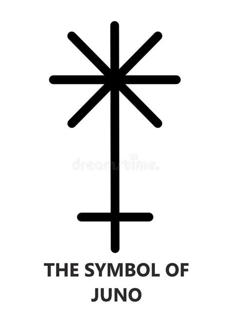 The Symbol Of Juno Set Against A White Backdrop Stock Illustration