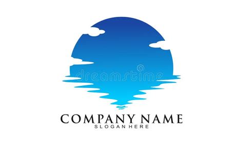 Beautiful Sea Illustration Vector Logo Stock Vector - Illustration of ...