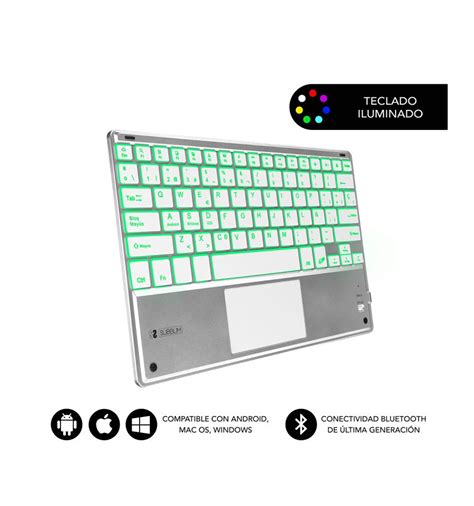 Teclado Bluetooth Subblim Smart Backlit Silver