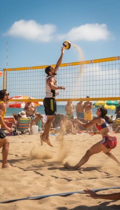 Free Beach Volleyball Action Image Beach Volleyball Sport