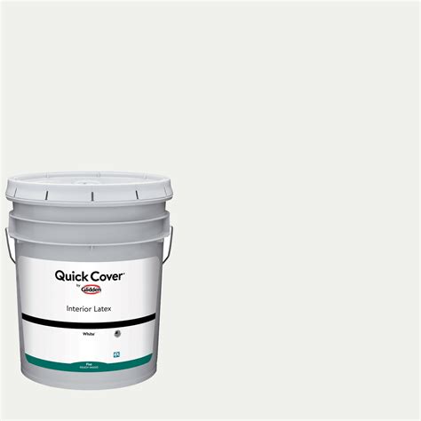 Glidden Quick Cover Interior Latex Paint Flat White Gallon