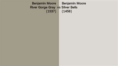 Benjamin Moore River Gorge Gray Vs Silver Bells Side By Side Comparison