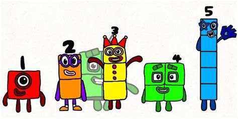 Numberblocks 1-5 in My style by pikwikpack12345 on DeviantArt