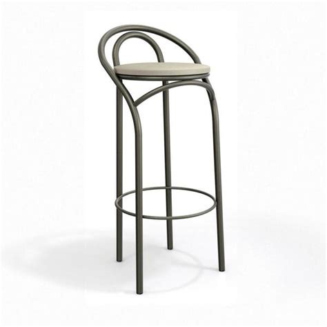 Banqueta M Dia Dublin Encosto Kappesberg Banco Cozinha Metal Bronze Forro Nude Leroy Merlin