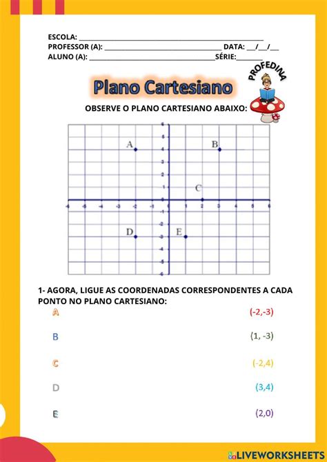 Atividades De Plano Cartesiano 5 Ano