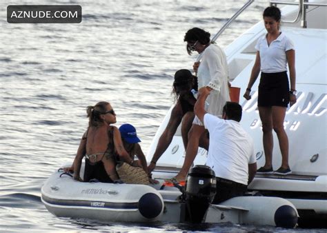 Rita Ora Seen In A Tiger Print Bikini Whilst On A Yacht In Corfu Aznude