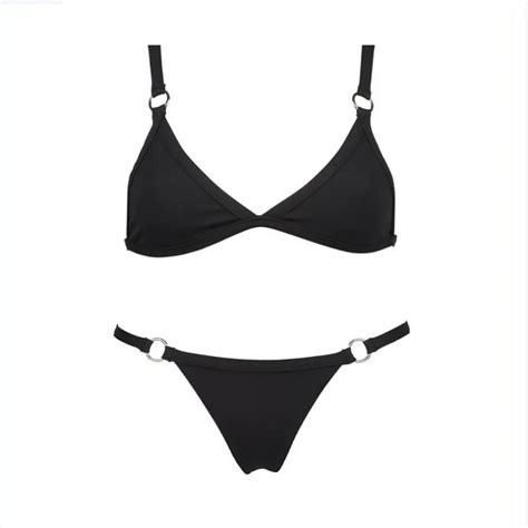 Conjunto De Bikini Con Sujetador Acolchado Ba Ador S Lido Para Mujer Ba Ador Triangular Con