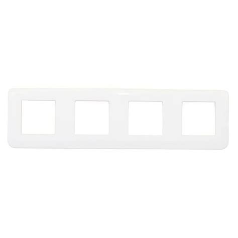 Legrand 078808L Mosaic Plaque 4x2 Modules Horizontal Blanc