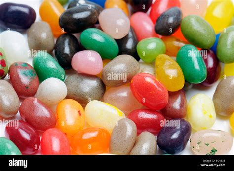 Fruit Jelly Beans On White Background Stock Photo Alamy