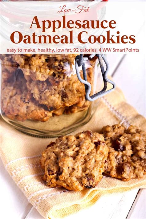 Low Fat Applesauce Oatmeal Cookies Recipe Simple Nourished Living