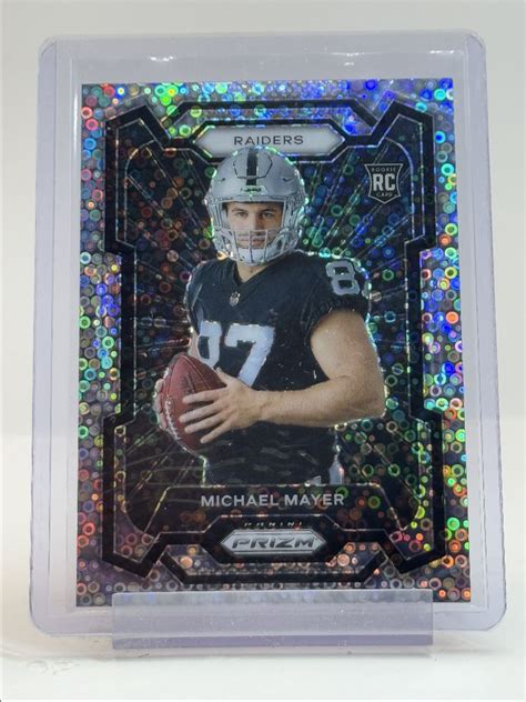 MICHAEL MAYER 2023 PANINI PRIZM ROOKIE NO HUDDLE VARIATION RAIDERS RC