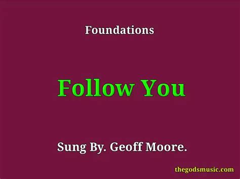 Follow You Christian Song Lyrics