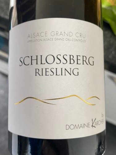 Robert Karcher Riesling Alsace Grand Cru Schlossberg Vivino Us