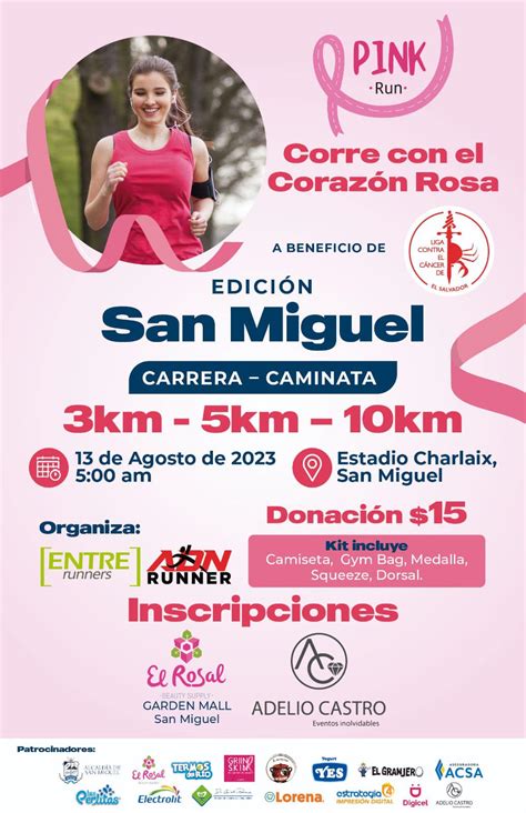 Runners El Salvador Pink Run San Miguel