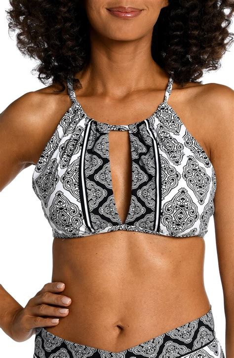 La Blanca Oasis High Neck Keyhole Bikini Top ShopStyle Two Piece
