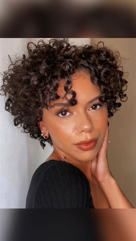 Short Natural Curly Hair Creator Katrisharose Heart Shaped Curly Hair