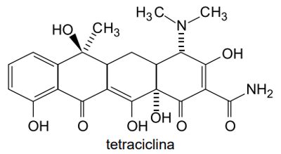 Questão A fórmula representa a estrutura molecular da tetraciclina um