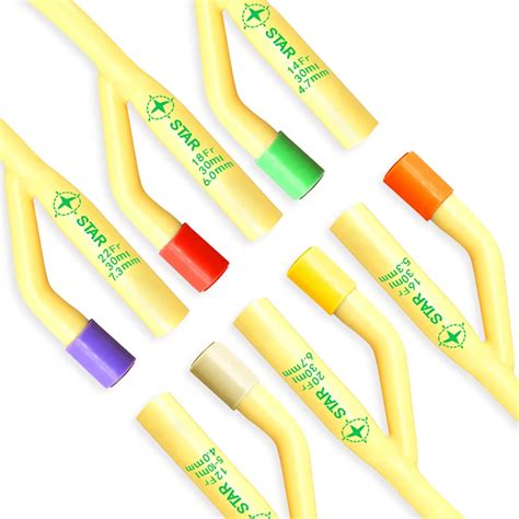 pcs latex disposable medical urethral catheters sterilization double