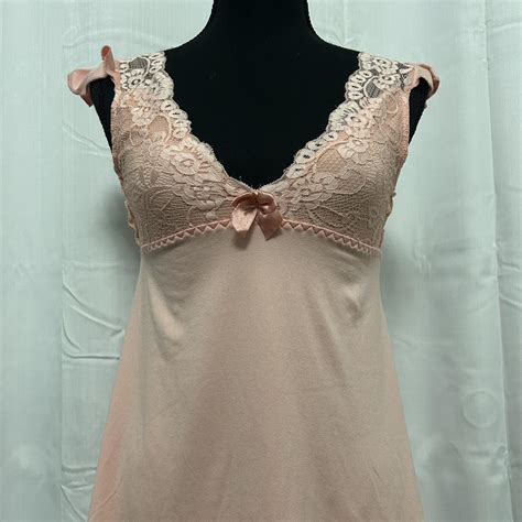 Pink Lace Babydoll Dress With Bow Detail Lingerie Depop