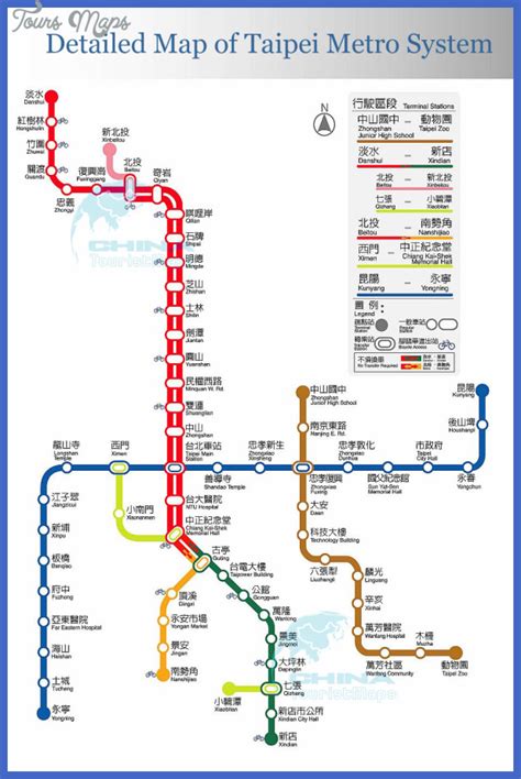 taipei subway map toursmapscom