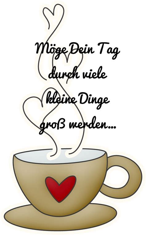 A Coffee Cup With Hearts On It And The Words I Love You In German