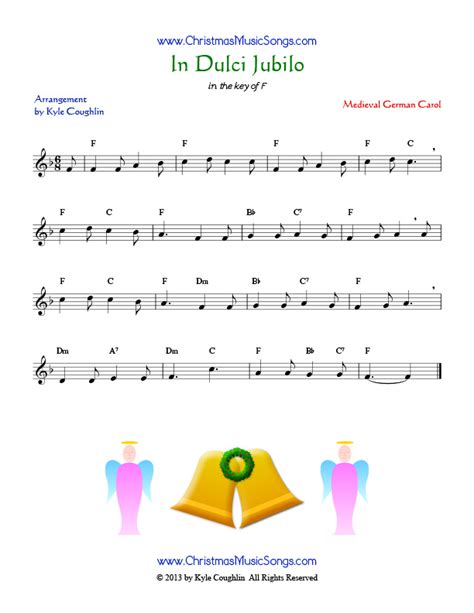 In Dulci Jubilo Free Sheet Music