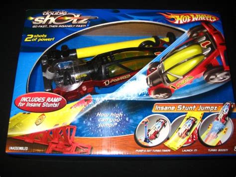 Hot Wheels Double Shotz Insane Stunt Jumpz Red Black Amazon In Toys Games
