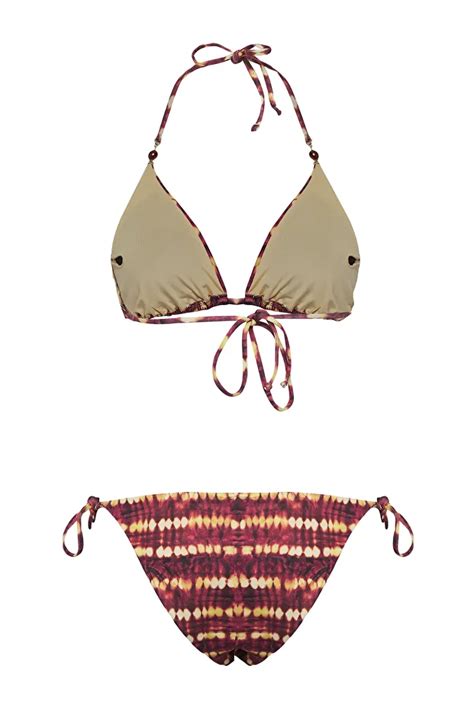 Trendyolmilla Soyut Desenli Üçgen Aksesuarlı Regular Bikini Takımı TBESS25BT00025 Fiyatı
