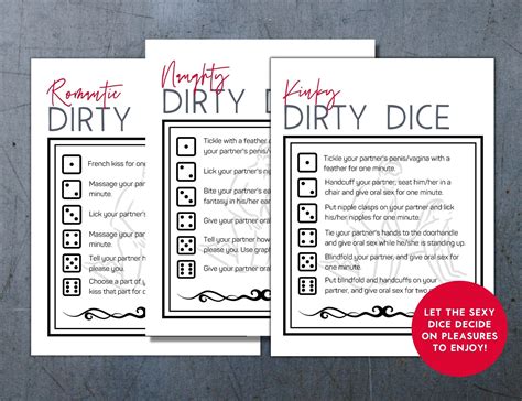 Three Foreplay Sex Dice Games Romantic Naughty And Kinky Etsy